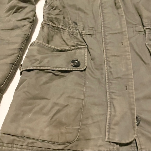 Roots Women's Hooded Green Parka Size Small Jacket - Picture 8 of 16